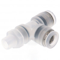 Đầu Nối Nhanh Khí Nén Dạng Chữ T Ren Ngoài Pisco PPD8-01-C