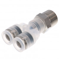 Đầu Nối Nhanh Khí Nén Dạng Chữ Y Ren Ngoài Pisco PPX8-03SUS-TP