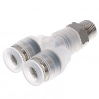 Đầu Nối Nhanh Khí Nén Dạng Chữ Y Ren Ngoài Pisco PPX1/4-01SUS