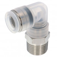 Đầu Nối Nhanh Khí Nén Dạng Cong 90° Ren Ngoài Pisco PPL12-04SUS-F-S-C