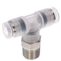 Đầu Nối Nhanh Khí Nén Dạng Chữ T Ren Ngoài Pisco PPB6-02SUS-F