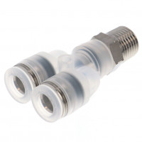 Đầu Nối Nhanh Khí Nén Dạng Chữ Y Ren Ngoài Pisco PPX8-02SUS-S-C