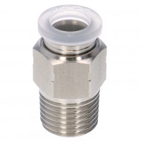 Đầu Nối Nhanh Khí Nén Dạng Thẳng Thân Lục Giác Ren Ngoài Pisco PPC8-02SUS-C