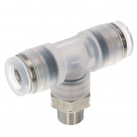 Đầu Nối Nhanh Khí Nén Dạng Chữ T Ren Ngoài Pisco PPB8-01SUS-UC
