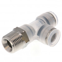 Đầu Nối Nhanh Khí Nén Dạng Chữ T Ren Ngoài Pisco PPD12-04SUS