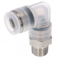 Đầu Nối Nhanh Khí Nén Dạng Cong 90° Ren Ngoài Pisco PPL10-02SUS-F