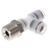 Đầu Nối Nhanh Khí Nén Dạng Chữ T Ren Ngoài Pisco PPD8-03SUS-TP