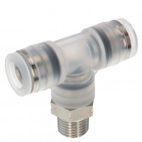 Đầu Nối Nhanh Khí Nén Dạng Chữ T Ren Ngoài Pisco PPB3/8-02SUS