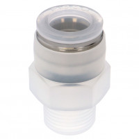 Đầu Nối Nhanh Khí Nén Dạng Thẳng Thân Lục Giác Ren Ngoài Pisco PPC12-03-HN