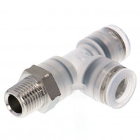 Đầu Nối Nhanh Khí Nén Dạng Chữ T Ren Ngoài Pisco PPD10-02SUS