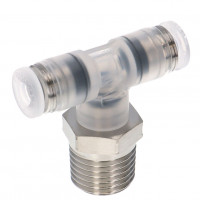 Đầu Nối Nhanh Khí Nén Dạng Chữ T Ren Ngoài Pisco PPB4-02SUS-C