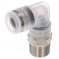 Đầu Nối Nhanh Khí Nén Dạng Cong 90° Ren Ngoài Pisco PPL10-03SUS-TP-C
