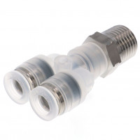 Đầu Nối Nhanh Khí Nén Dạng Chữ Y Ren Ngoài Pisco PPX1/4-02SUS
