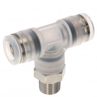 Đầu Nối Nhanh Khí Nén Dạng Chữ T Ren Ngoài Pisco PPB10-02SUS