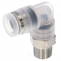 Đầu Nối Nhanh Khí Nén Dạng Cong 90° Ren Ngoài Pisco PPL1/4-01SUS-C