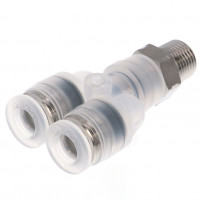 Đầu Nối Nhanh Khí Nén Dạng Chữ Y Ren Ngoài Pisco PPX6-01SUS-S-C