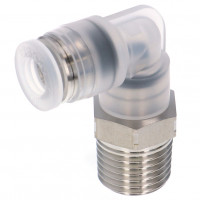 Đầu Nối Nhanh Khí Nén Dạng Cong 90° Ren Ngoài Pisco PPL6-02SUS-S-UC