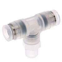 Đầu Nối Nhanh Khí Nén Dạng Chữ T Ren Ngoài Pisco PPB1/4-01