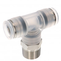 Đầu Nối Nhanh Khí Nén Dạng Chữ T Ren Ngoài Pisco PPB12-04SUS