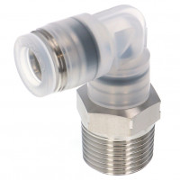Đầu Nối Nhanh Khí Nén Dạng Cong 90° Ren Ngoài Pisco PPL8-03SUS-S