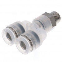 Đầu Nối Nhanh Khí Nén Dạng Chữ Y Ren Ngoài Pisco PPX10-02SUS-C