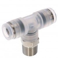 Đầu Nối Nhanh Khí Nén Dạng Chữ T Ren Ngoài Pisco PPB8-02SUS