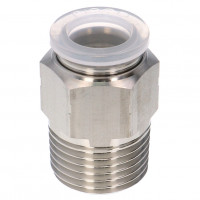 Đầu Nối Nhanh Khí Nén Dạng Thẳng Thân Lục Giác Ren Ngoài Pisco PPC12-04SUS-F-S-C
