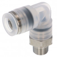 Đầu Nối Nhanh Khí Nén Dạng Cong 90° Ren Ngoài Pisco PPL8-01SUS-UC