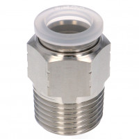 Đầu Nối Nhanh Khí Nén Dạng Thẳng Thân Lục Giác Ren Ngoài Pisco PPC1/2-04SUS-F-TP