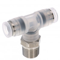 Đầu Nối Nhanh Khí Nén Dạng Chữ T Ren Ngoài Pisco PPB1/4-02SUS