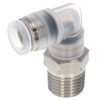 Đầu Nối Nhanh Khí Nén Dạng Cong 90° Ren Ngoài Pisco PPL1/4-02SUS-S