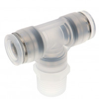 Đầu Nối Nhanh Khí Nén Dạng Chữ T Ren Ngoài Pisco PPB12-04-C