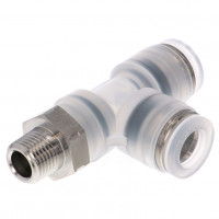 Đầu Nối Nhanh Khí Nén Dạng Chữ T Ren Ngoài Pisco PPD8-01SUS-S