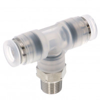 Đầu Nối Nhanh Khí Nén Dạng Chữ T Ren Ngoài Pisco PPB1/4-01SUS-S