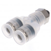 Đầu Nối Nhanh Khí Nén Dạng Chữ Y Ren Ngoài Pisco PPX6-M5SUS-C