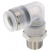 Đầu Nối Nhanh Khí Nén Dạng Cong 90° Ren Ngoài Pisco PPL1/2-03SUS-HN