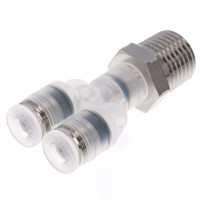 Đầu Nối Nhanh Khí Nén Dạng Chữ Y Ren Ngoài Pisco PPX4-02SUS-F-S