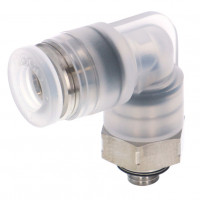 Đầu Nối Nhanh Khí Nén Dạng Cong 90° Ren Ngoài Pisco PPL6-M5SUS-F