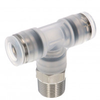 Đầu Nối Nhanh Khí Nén Dạng Chữ T Ren Ngoài Pisco PPB10-03SUS-S-C
