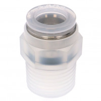 Đầu Nối Nhanh Khí Nén Dạng Thẳng Thân Lục Giác Ren Ngoài Pisco PPC12-04-F-C