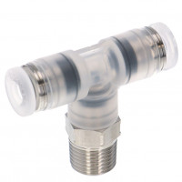 Đầu Nối Nhanh Khí Nén Dạng Chữ T Ren Ngoài Pisco PPB4-01SUS-S-C