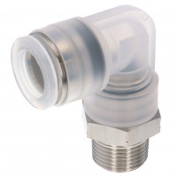 Đầu Nối Nhanh Khí Nén Dạng Cong 90° Ren Ngoài Pisco PPL12-03SUS-S-UC