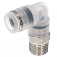 Đầu Nối Nhanh Khí Nén Dạng Cong 90° Ren Ngoài Pisco PPL8-02SUS-S-UC