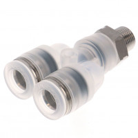 Đầu Nối Nhanh Khí Nén Dạng Chữ Y Ren Ngoài Pisco PPX8-01SUS-S-C
