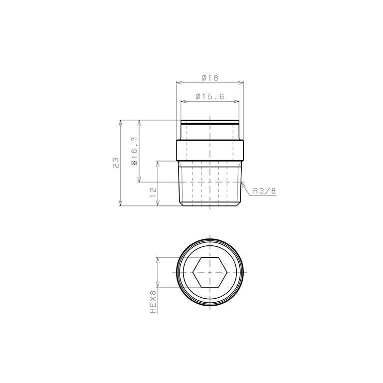 Chân Ren Socket Kết Nối Thân Đầu Nối Nhanh Ống Dẫn Điều Khiển Nhiệt Độ Khuôn Đúc Pisco AK10-03S_drawing