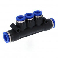 Đầu Nối Nhanh Khí Nén Chữ T 5 Ngã Dạng Nối Giảm Pisco SPKG8-6-UC