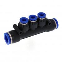 Đầu Nối Nhanh Khí Nén Chữ T 5 Ngã Dạng Nối Giảm Pisco SPKG10-6-UC