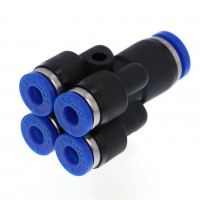 Đầu Nối Nhanh Khí Nén Chữ Y 5 Ngã Dạng Nối Giảm Pisco SPRG6-4