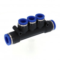Đầu Nối Nhanh Khí Nén Chữ T 5 Ngã Dạng Nối Giảm Pisco SPKG10-8-UC