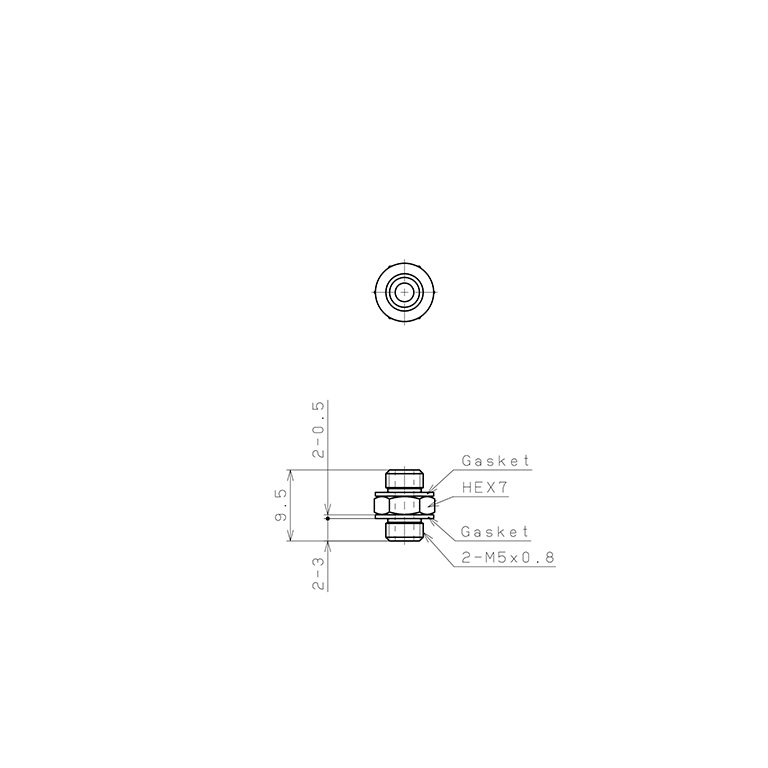 Đầu Nối Ren Ngoài Pisco LN-M5-M5_drawing